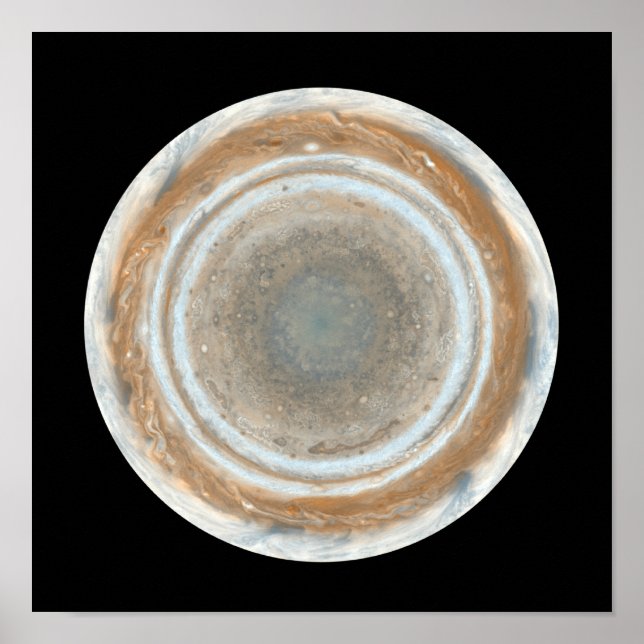 Poster Carte des couleurs de Jupiter (Devant)
