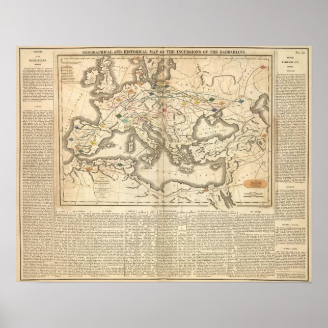 Poster Carte des enquêtes des barbares (Devant)