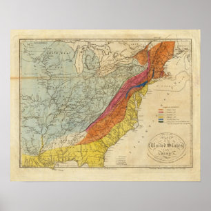 Poster Carte des États-Unis d'Amérique 4