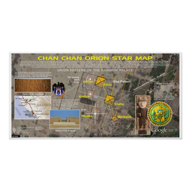 Poster Carte des étoiles de Chan Chan Orion (Devant)