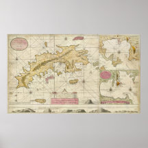 Carte des îles Vierges de Saint-Thomas 1719 van Ke