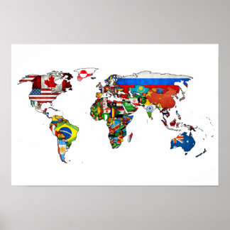 Poster Carte des indicateurs mondiaux HD