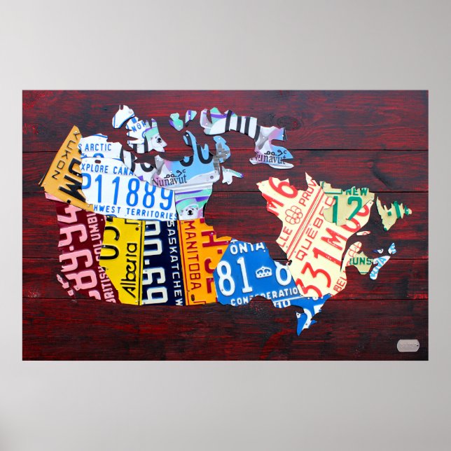 Poster Carte des plaques canadiennes Édition 2 (Devant)