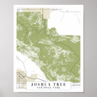 Carte des rues du parc national Joshua Tree