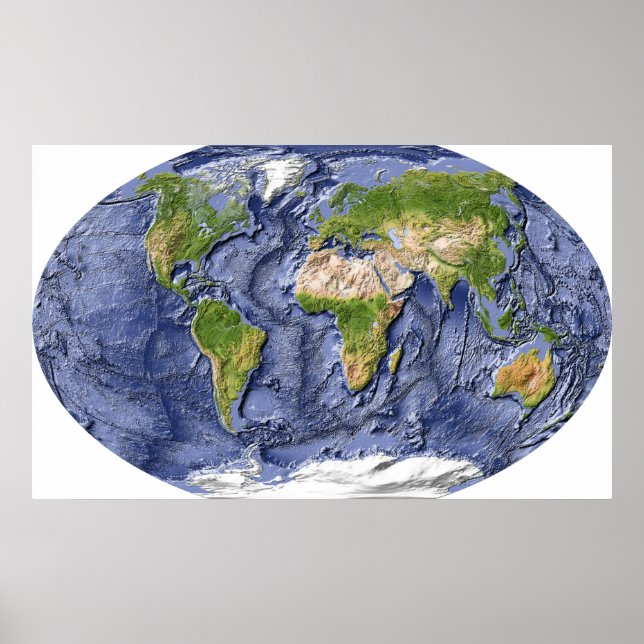 Poster Carte des secours mondiaux (Devant)