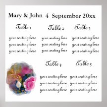 Carte des sièges de fleurs de printemps.