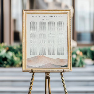 Poster Carte des sièges Mariages du désert de Sierra Dusk