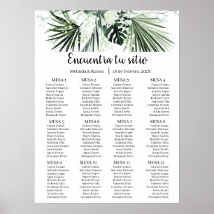 Poster Carte des sièges mariages verdoyants