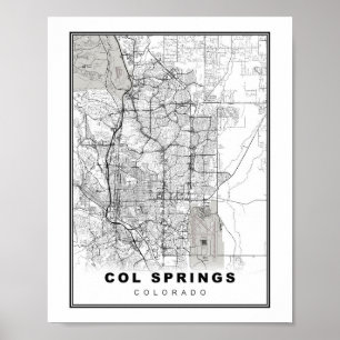 Poster Carte des sources du Colorado