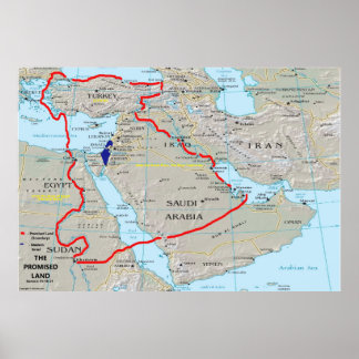 Poster Carte des terres promises