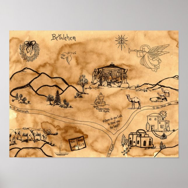 Poster Carte des trésors de Noël (Devant)