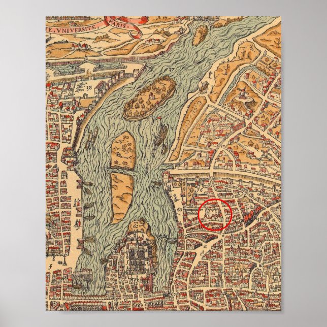Poster Carte des voies navigables de Londres (Devant)
