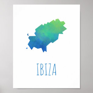 Poster Carte d'Ibiza