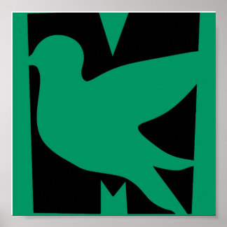 Poster Carte d'interface verte