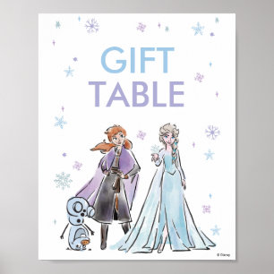 Poster Carte Disney's Frozen Birthday Snowflake Table