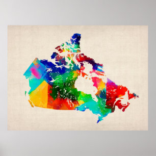 Poster Carte du Canada