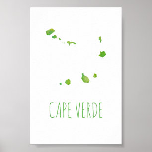 Poster Carte du Cap-Vert