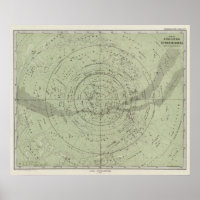 Carte du centre du ciel du sud
