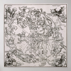 Poster Carte du ciel du Nord