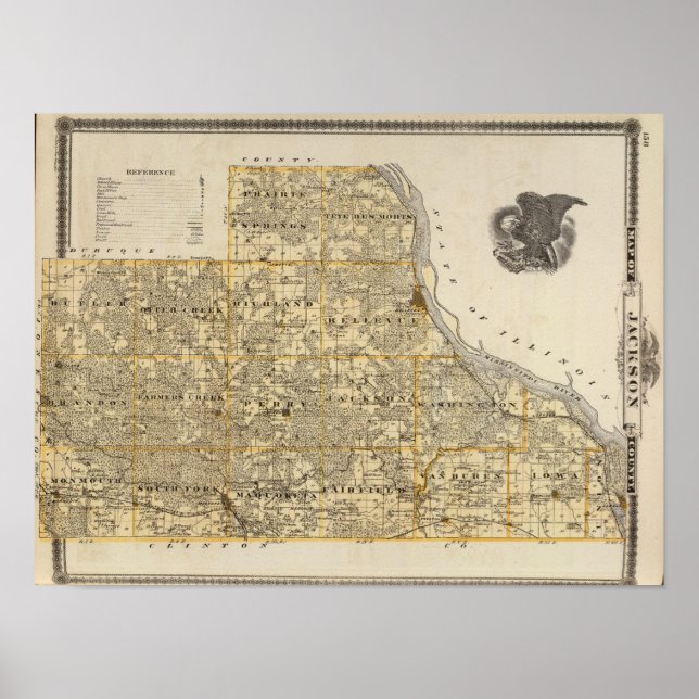 Poster Carte du comté de Jackson 2 (Devant)