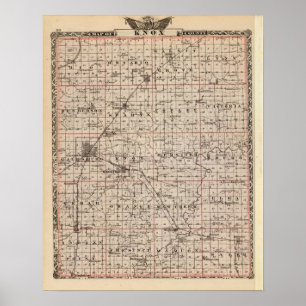 Poster Carte du comté de Knox
