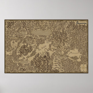 Poster Carte du document du joueur de Barovia (Malédictio