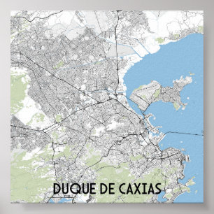 Poster Carte du Duque de Caxias Brésil