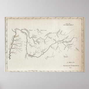 Poster Carte du gouvernement du Tennessee