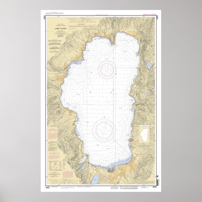 Poster Carte du lac Tahoe (2004) (Devant)