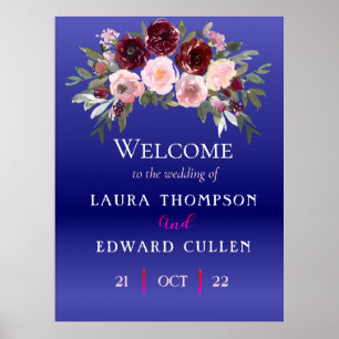 Poster Carte du lieu d'entrée mariage