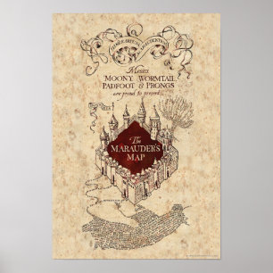 Poster Carte du Maraudeur de Harry Potter