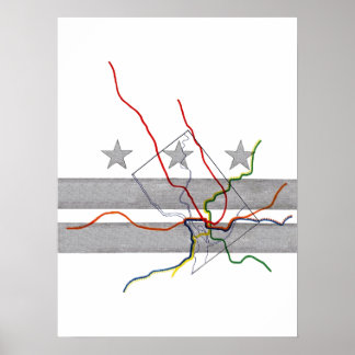 Poster Carte du métro DC