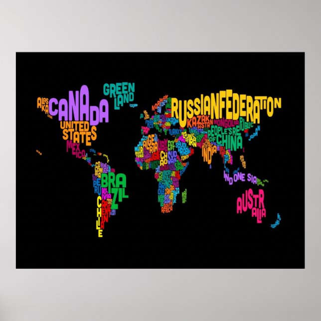 Poster Carte du monde (Devant)