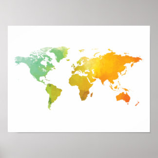 Poster Carte du monde