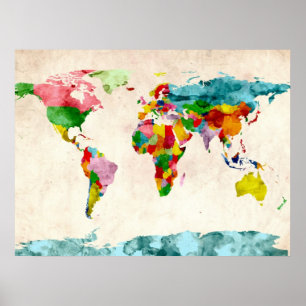 Poster Carte du monde
