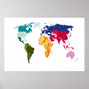 Poster Carte du monde