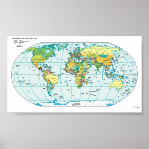 Poster Carte du monde