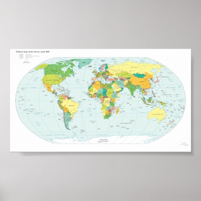 Poster Carte du monde (Devant)