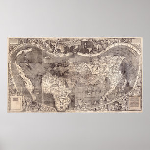 Poster Carte du monde   1507