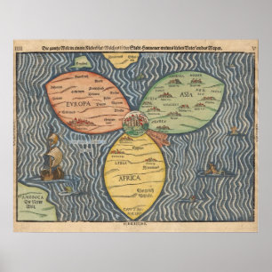 Poster Carte du monde 1581