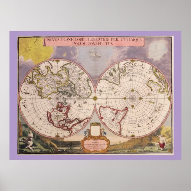 Poster Carte du monde antique (Devant)