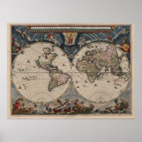 Carte du monde antique : Art de la cartographie hi