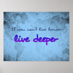 Poster Carte du monde avec citation