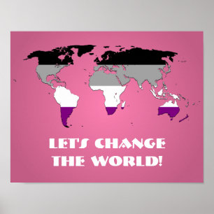 Poster Carte du monde de la fierté de l'homosexualité