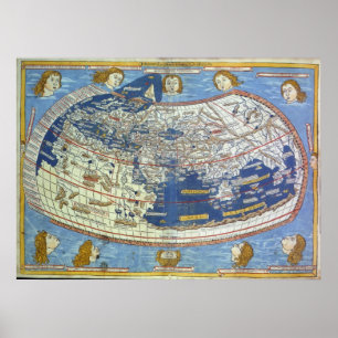 Poster Carte du monde de Ptolémée