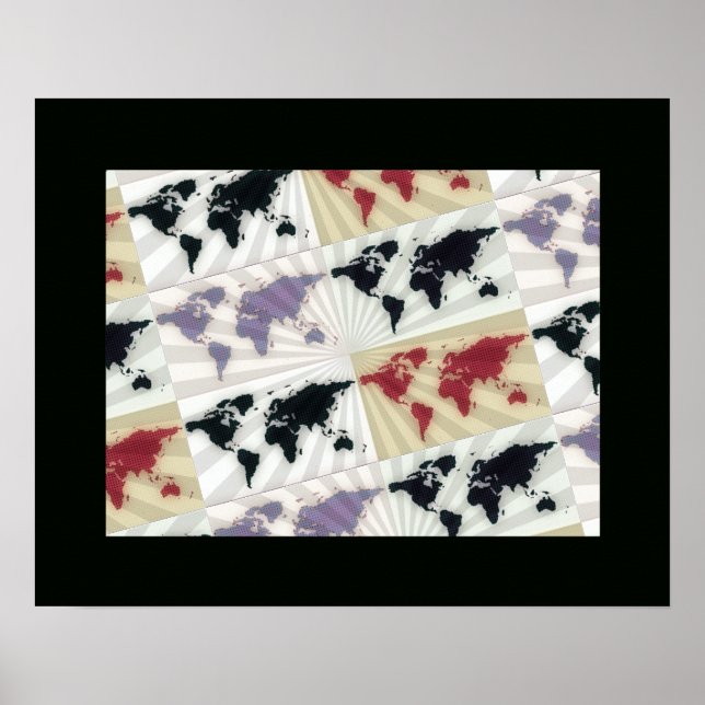 Poster carte du monde des arts visuels (Devant)