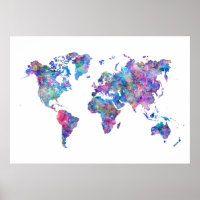 Poster carte du monde extra-large