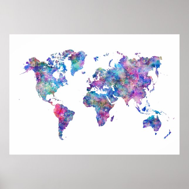 Poster carte du monde extra-large (Devant)