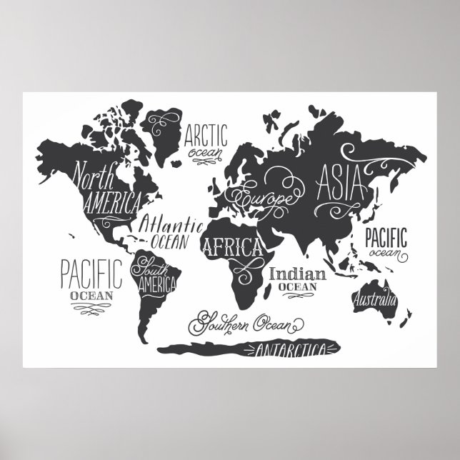 Poster Carte du monde fantastique (Devant)