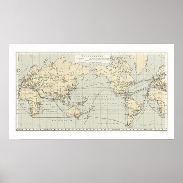Poster Carte du monde géographique et statistique (Devant)